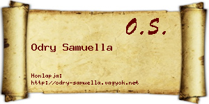 Odry Samuella névjegykártya
